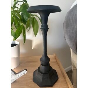 Pottery Barn Neoclassical Pillar Candle Holder Black
